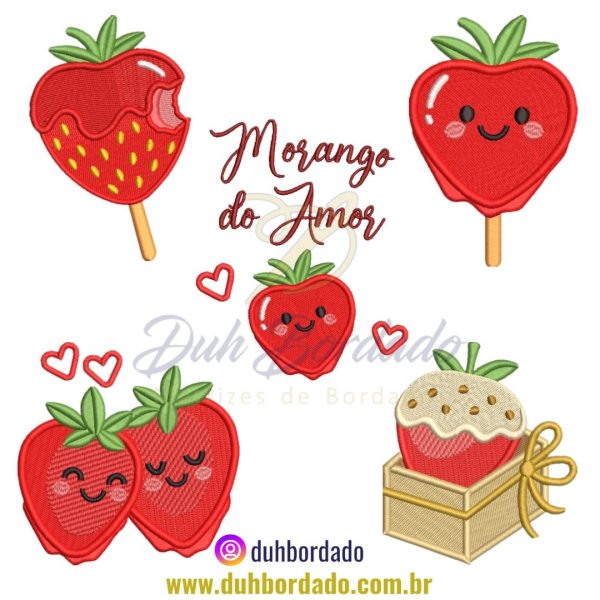 Coleção Matrizes de Bordados Morango do Amor