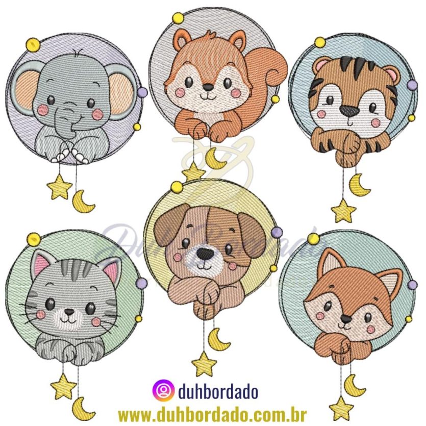 Coleção Matrizes de Bordados Animais Infantis