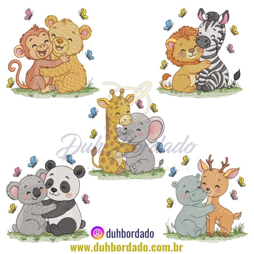 Coleção Matrizes de Bordados Animais Infantil