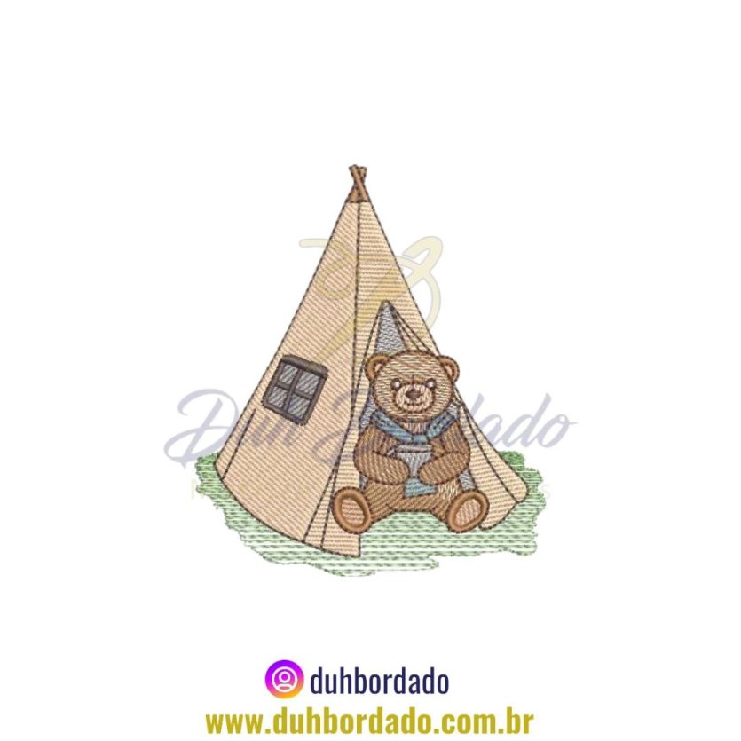 Matriz de Bordado de Ursinho Explorador