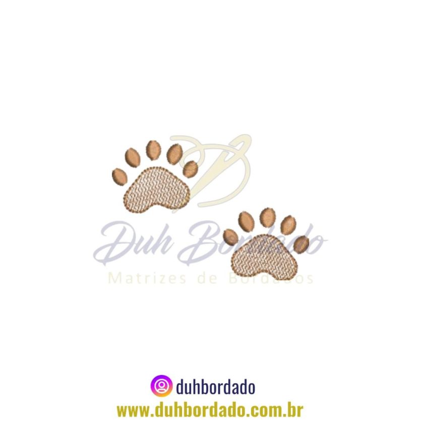 Matriz de Bordado de Urso Pegadas