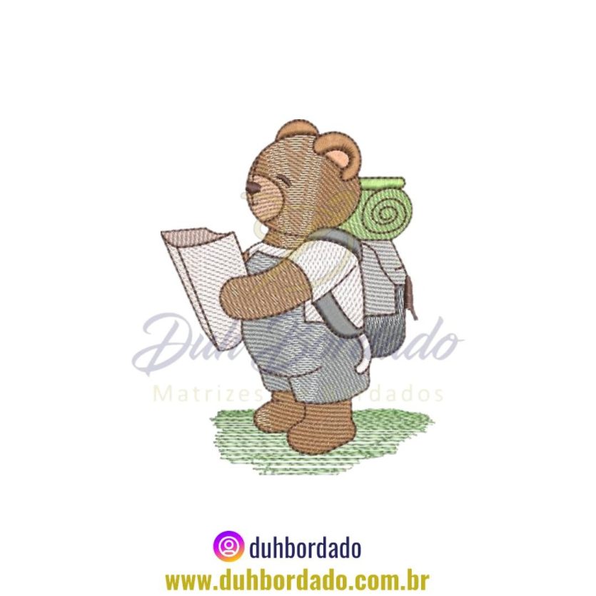 Matriz de Bordado de Ursinho Explorador