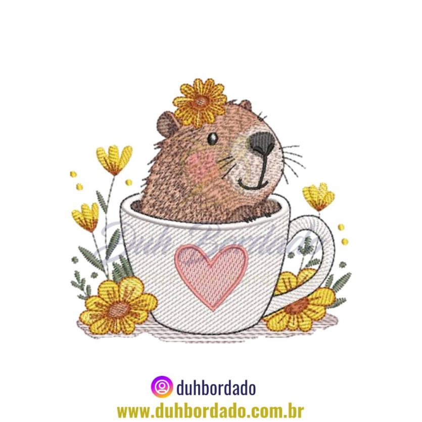 Matriz de Bordado de Capivara