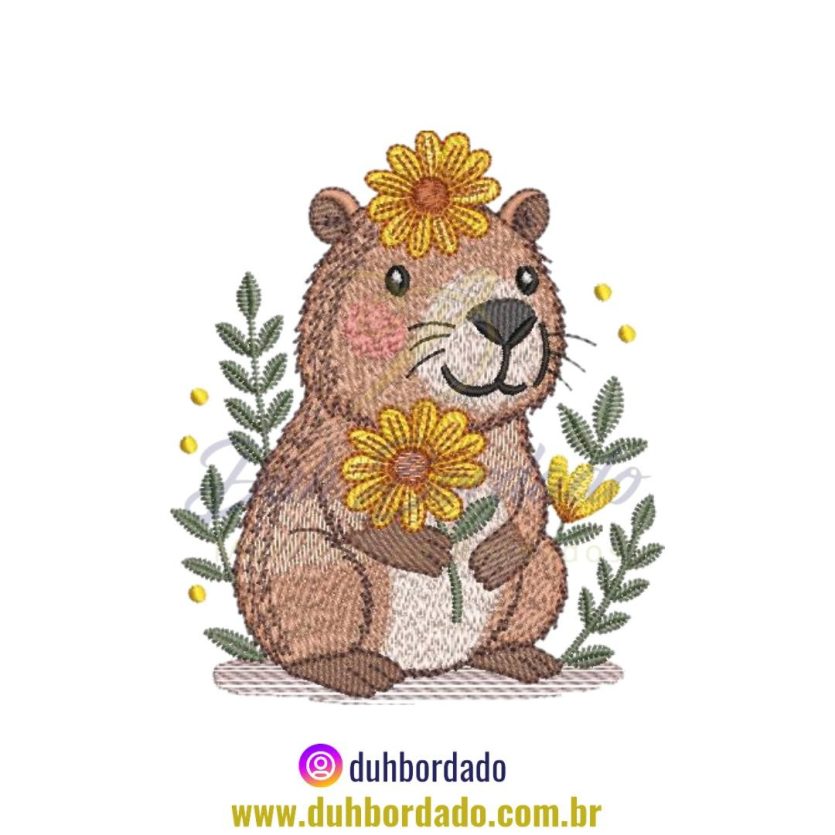 Matriz de Bordado de Capivara