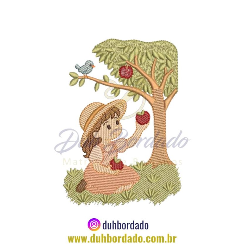Matriz de bordado de Menina Fazendeira
