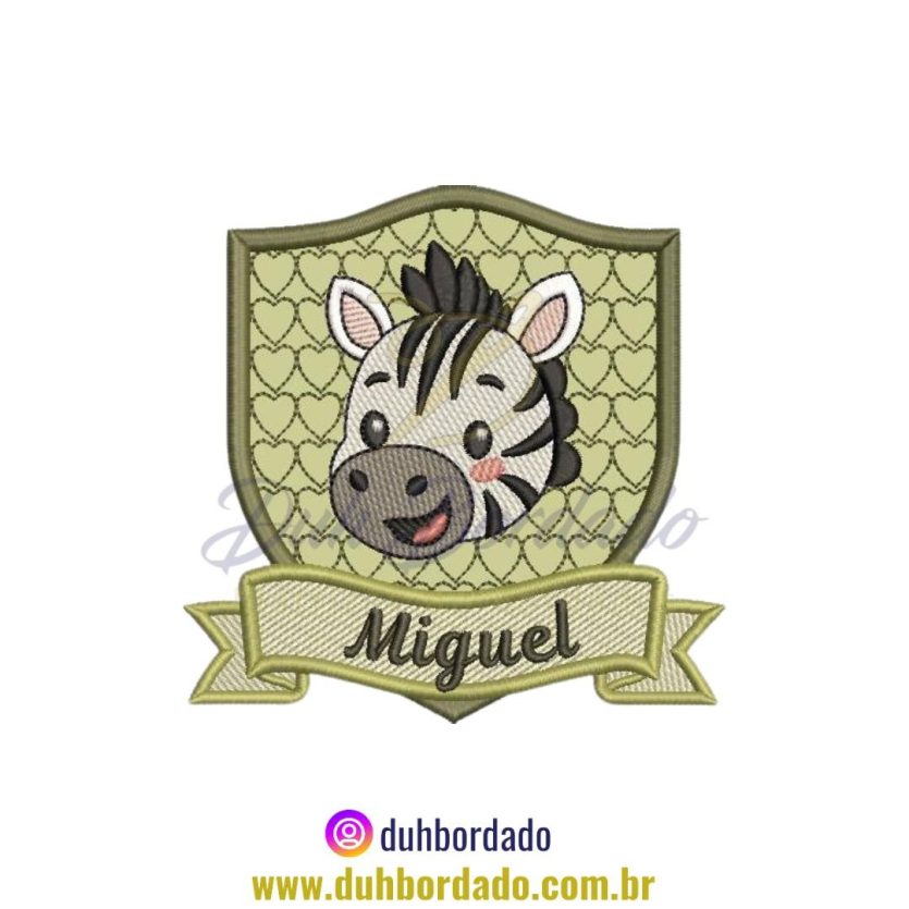 Matriz de Bordado de Moldura Zebra