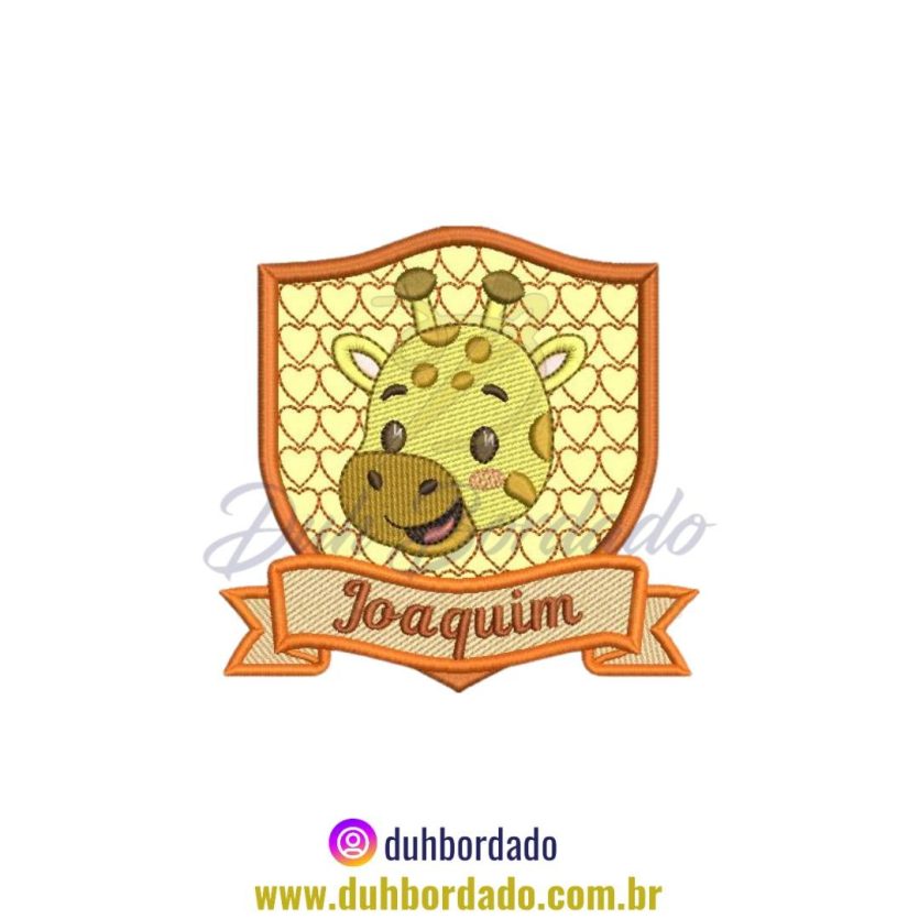 Matriz de Bordado de Moldura Girafa