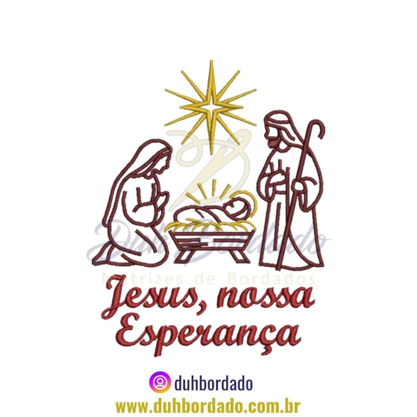 Matriz de Bordado de Frase Religiosa
