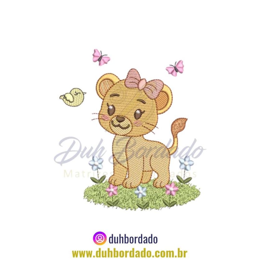Matriz de Bordado de Leoa Infantil