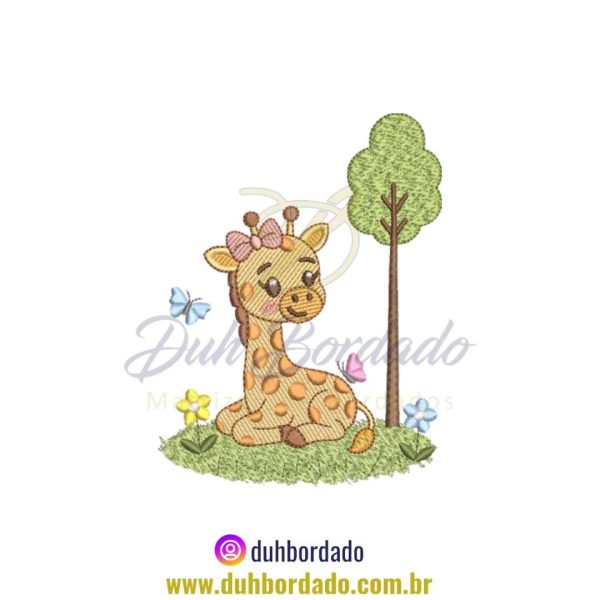 Matriz de Bordado de Girafa Infantil