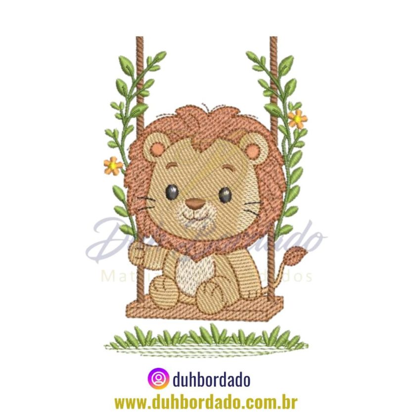 Matriz de Bordado de Leão Infantil