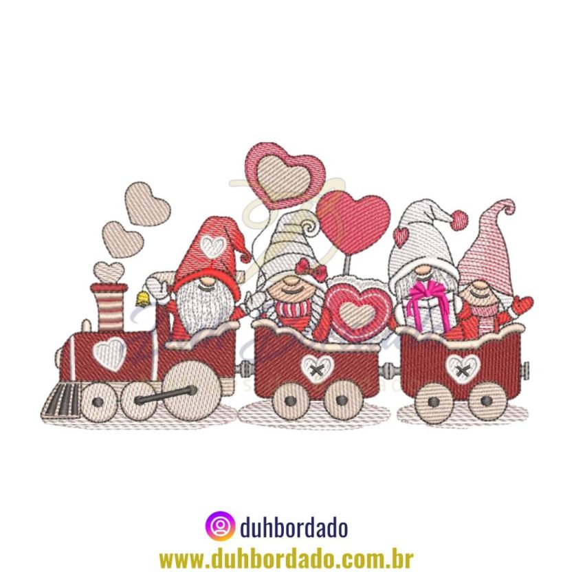 Matriz de Bordado Natal Gnomos