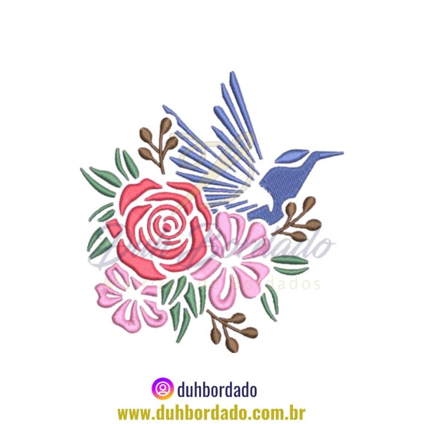 Matriz de Bordado de Pássaro