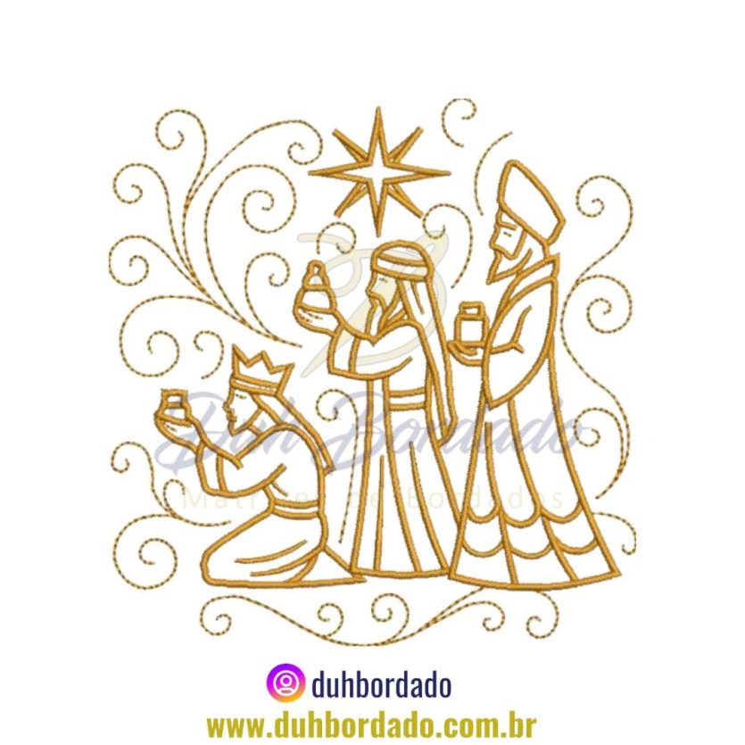 Matriz de Bordado de Natal Religiosa