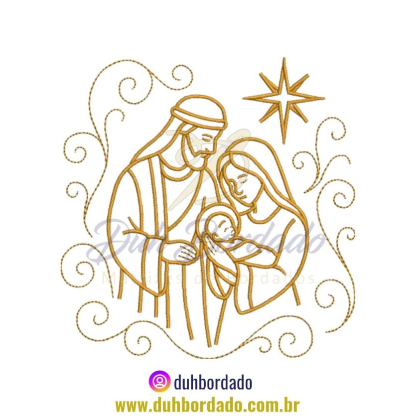 Matriz de Bordado de Natal Religiosa