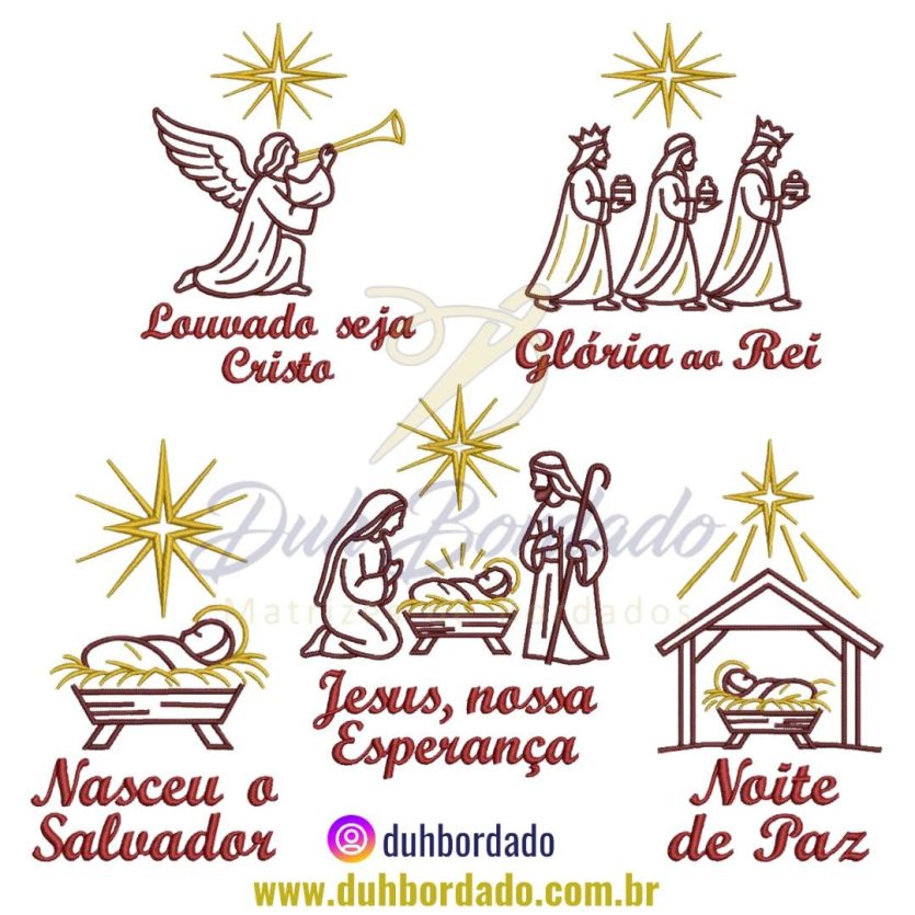 Coleção Matrizes de Bordados Frases Religiosas