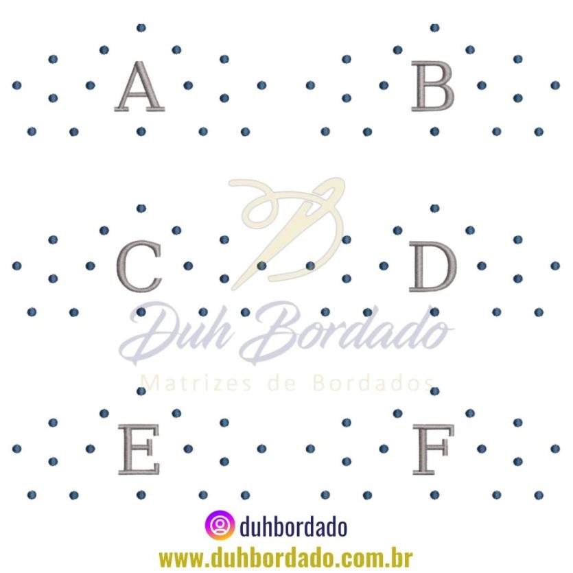 Coleção Matrizes de Bordado Alfabeto Poá