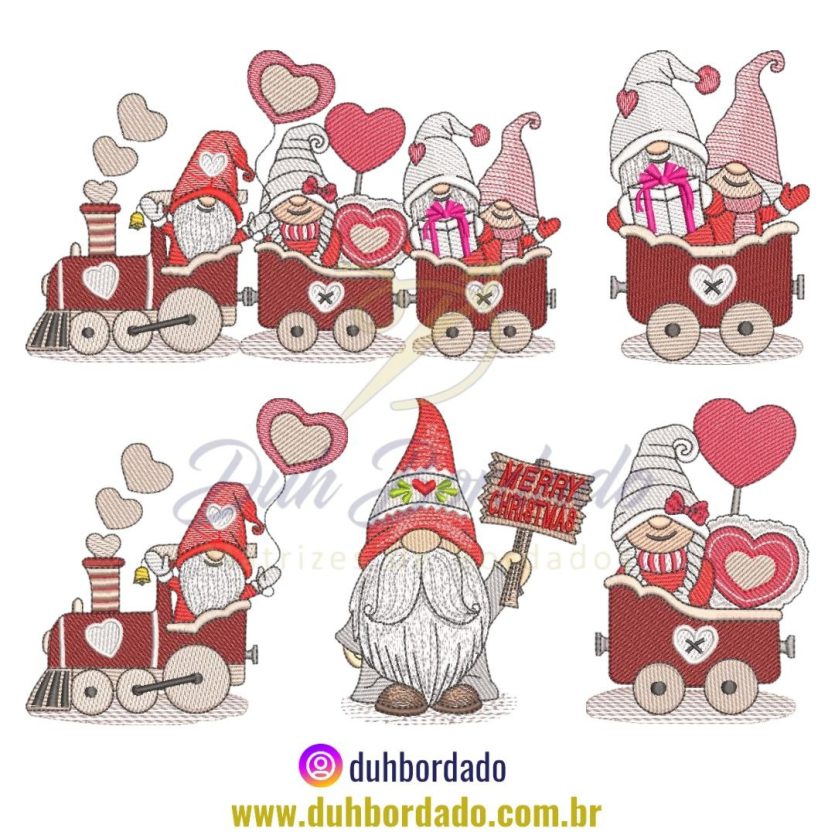 Coleção Matrizes de Bordados de Natal Gnomos