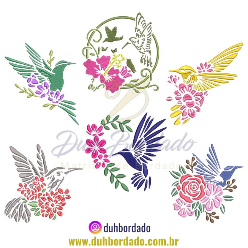 Coleção Matrizes de Bordados Pássaros