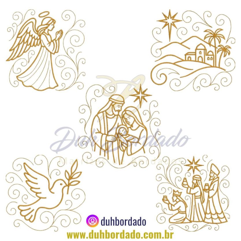 Coleção Matrizes de Bordados Natal Religiosas