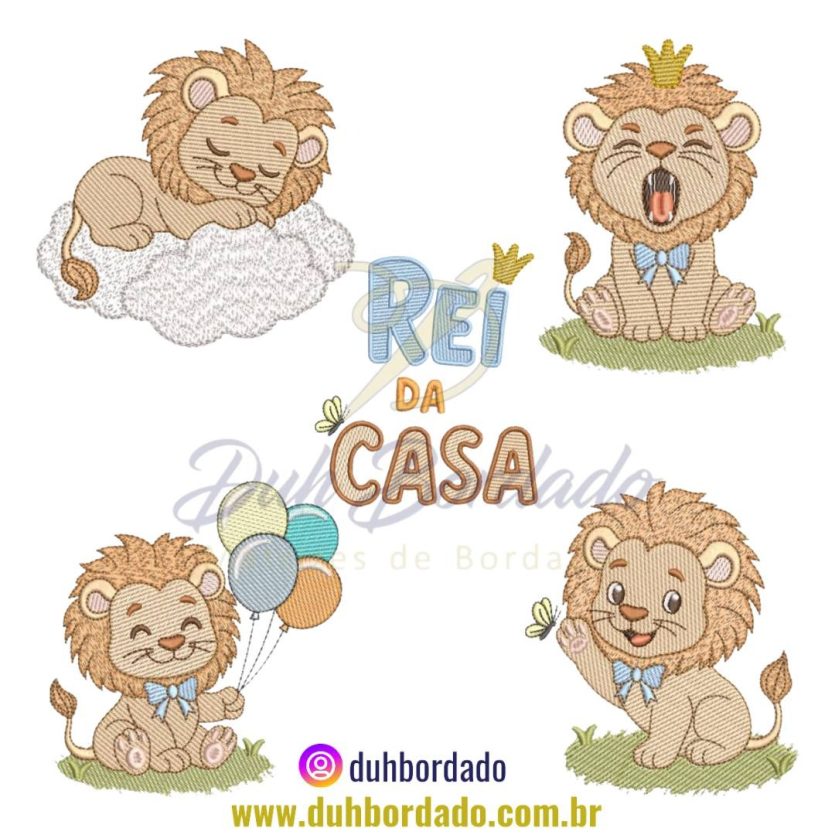 Coleção Matrizes de Bordados de Leão Rei da Casa