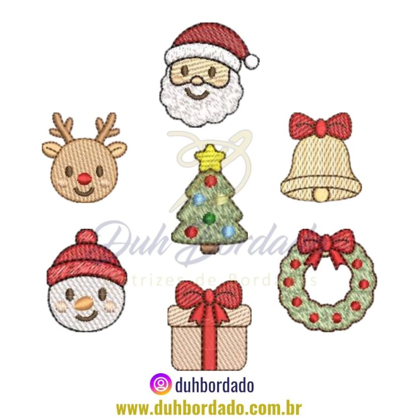 Coleção Matrizes de Bordados Mini Natal Completa