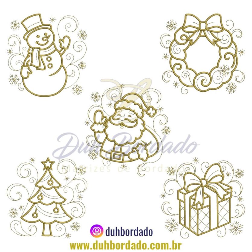 Coleção Matrizes de Bordados Natal Desenho