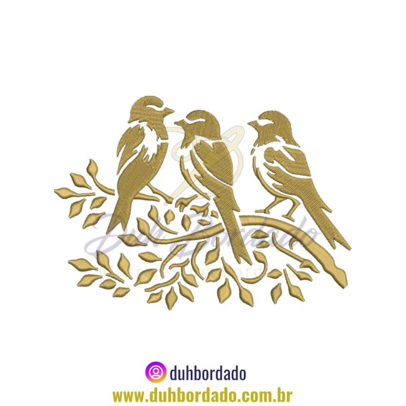 Matriz de Bordado de Pássaro