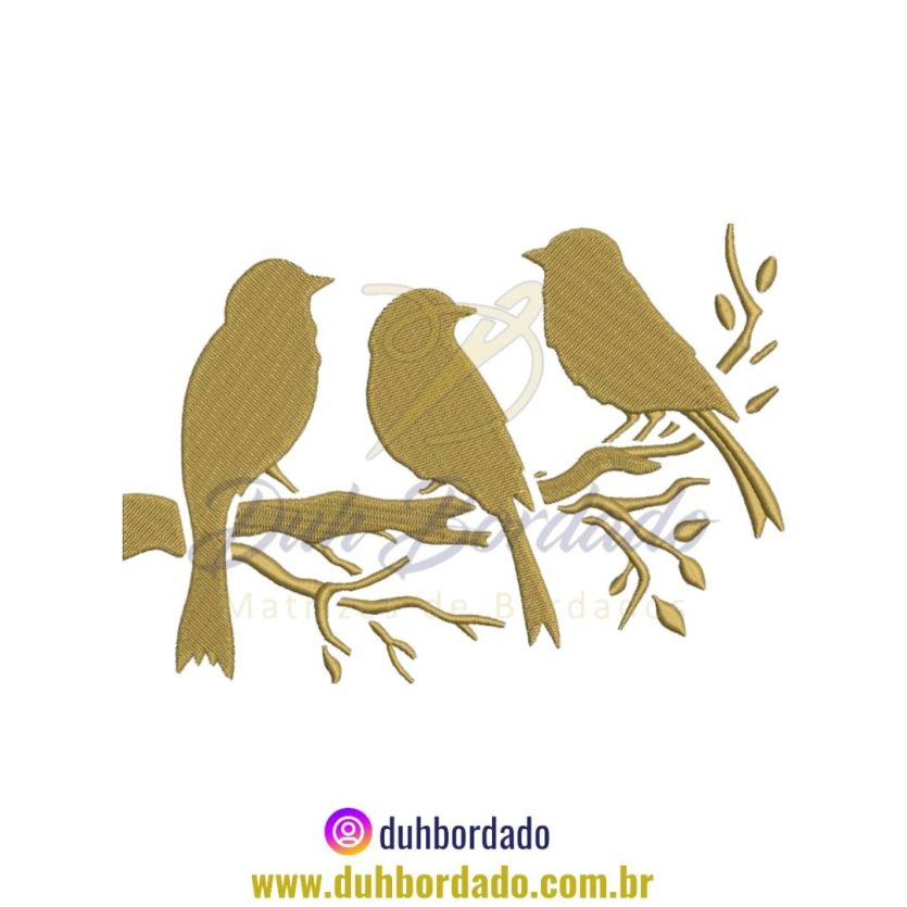 Matriz de Bordado de Pássaro
