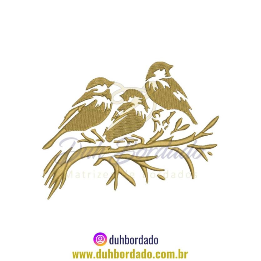 Matriz de Bordado de Pássaro