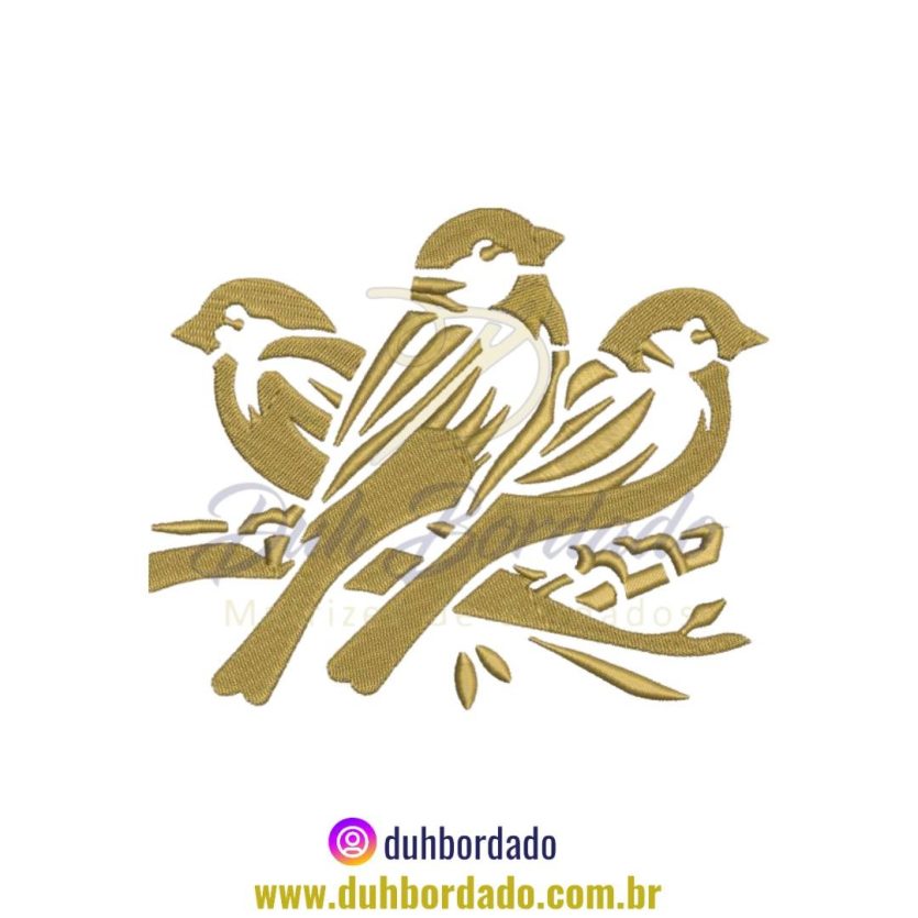 Matriz de Bordado de Pássaro
