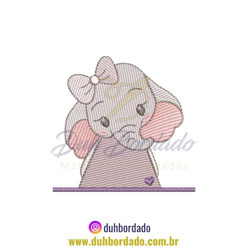Matriz de Bordado de Elefante Infantil