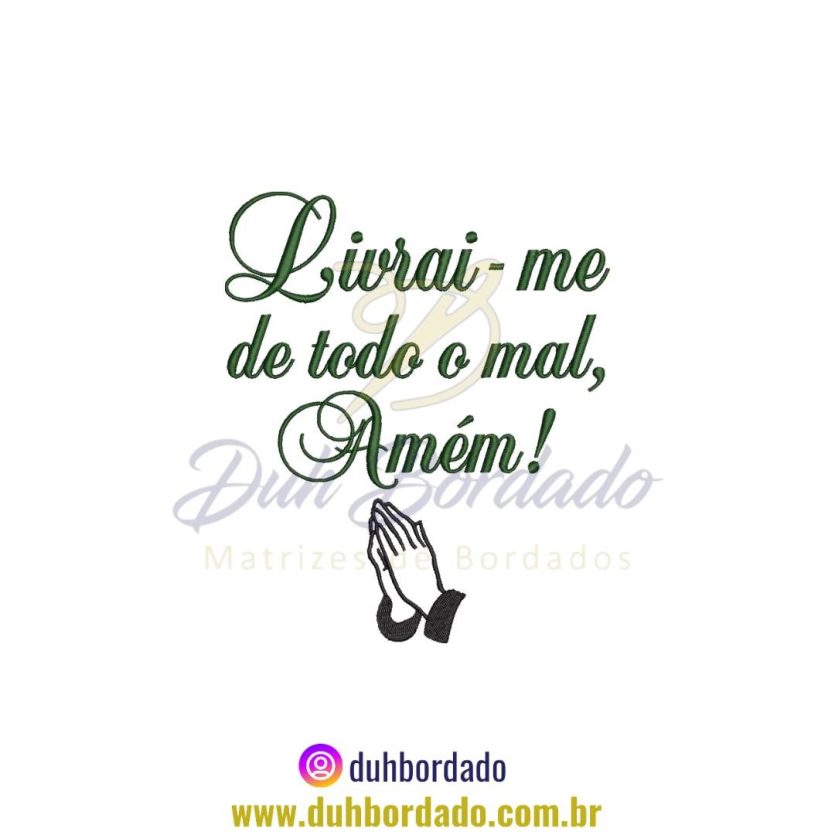 Matriz de Bordado de Frase Religiosa