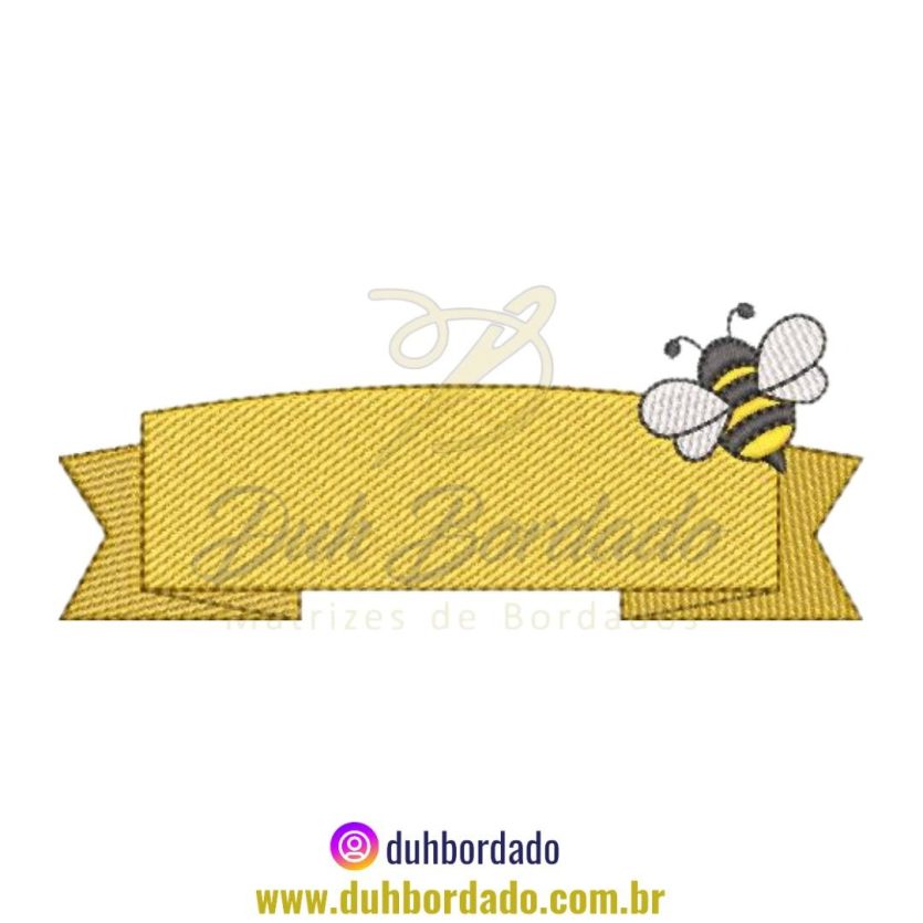 Matriz de Bordado de Faixa Abelha