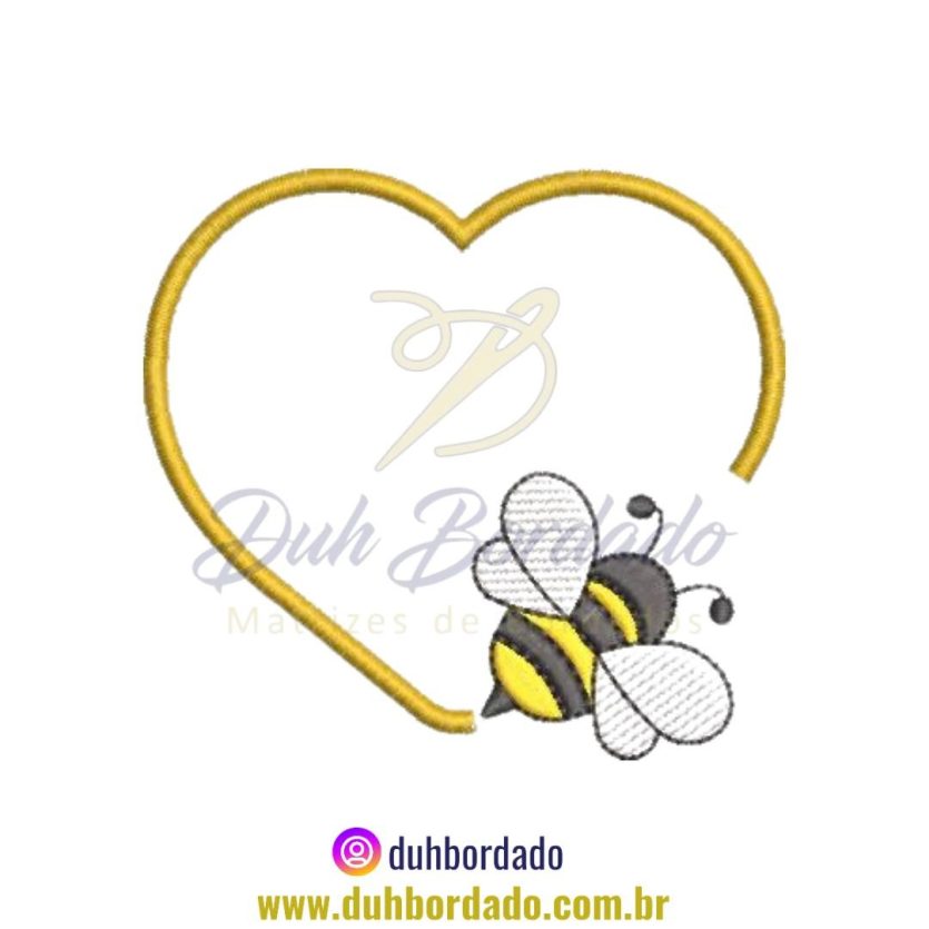 Matriz de Bordado de Moldura de Abelha