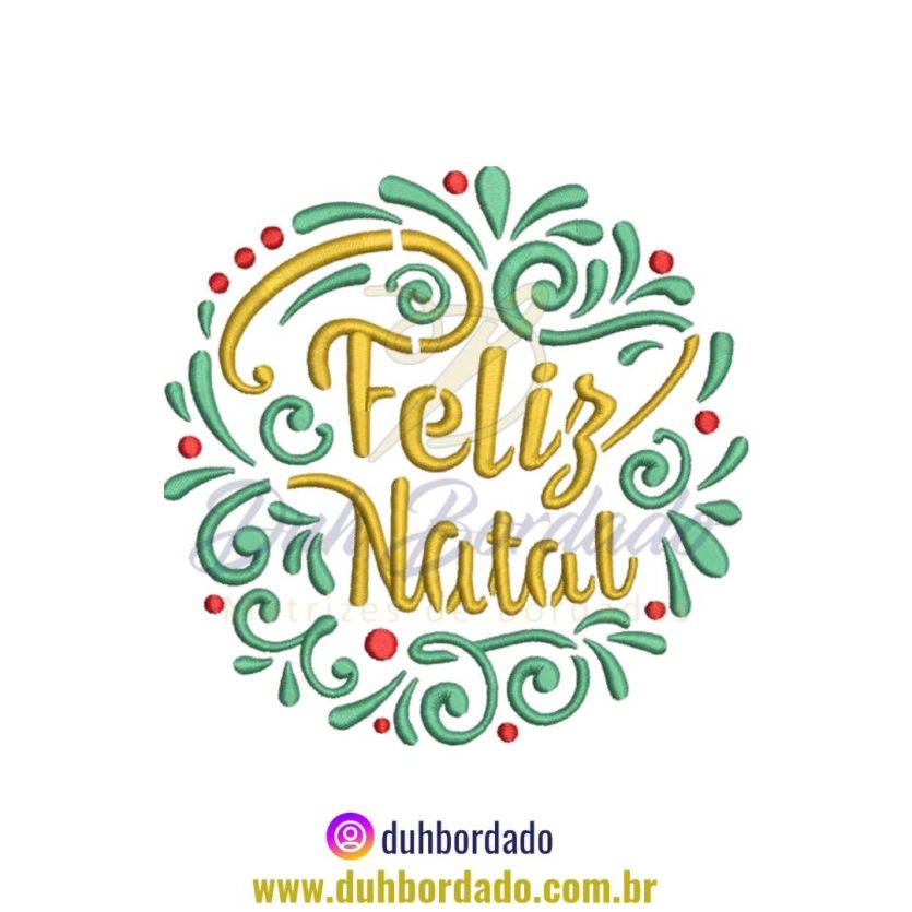 Matriz de Bordado Frase de Natal