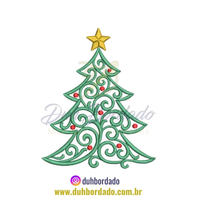 Matriz de Bordado Árvore de Natal