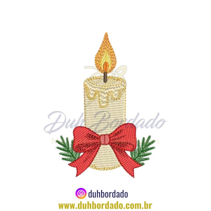 Matriz de Bordado Natal Vela