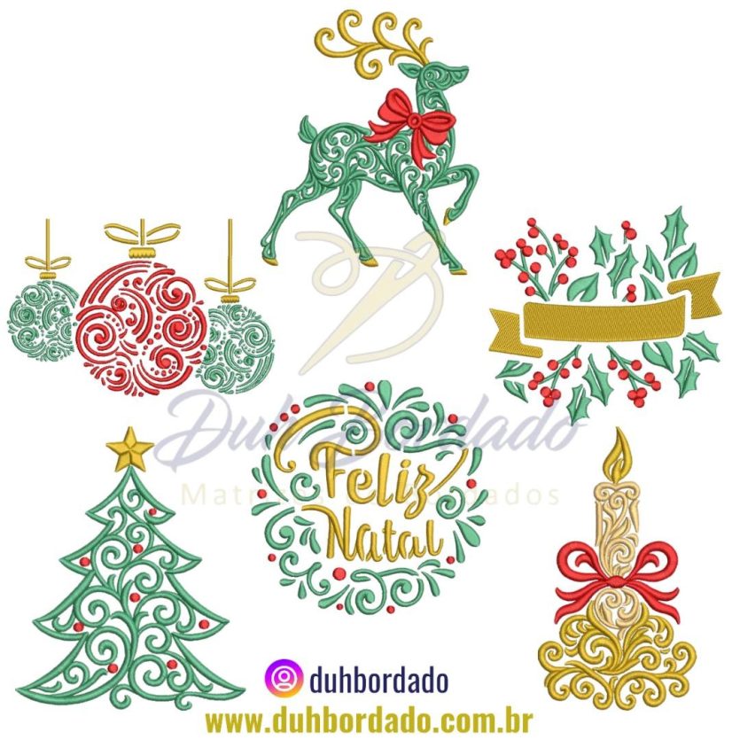 Coleção Matrizes de Bordados Natal Arabescos