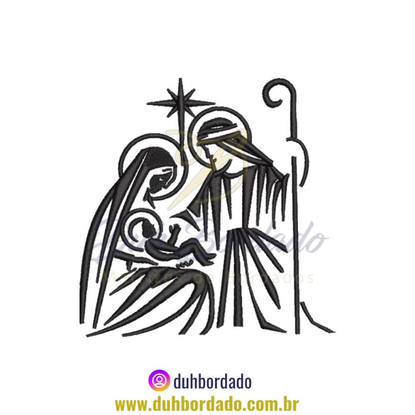 Matriz de Bordado de Natal Religiosa