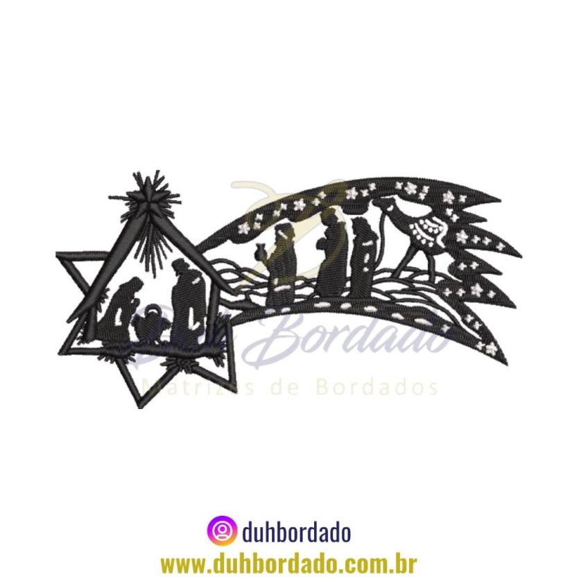 Matriz de Bordado de Natal Religiosa