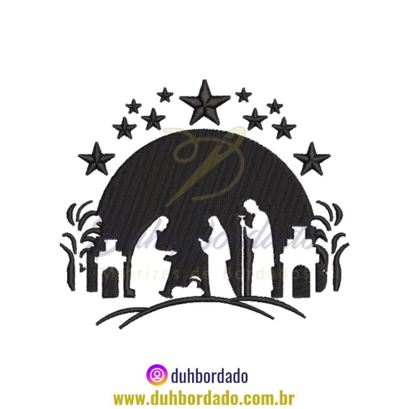 Matriz de Bordado de Natal Religiosa