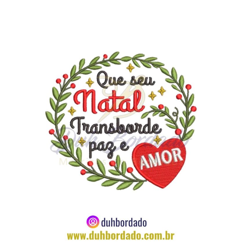 Matriz de Bordado Frase Natal