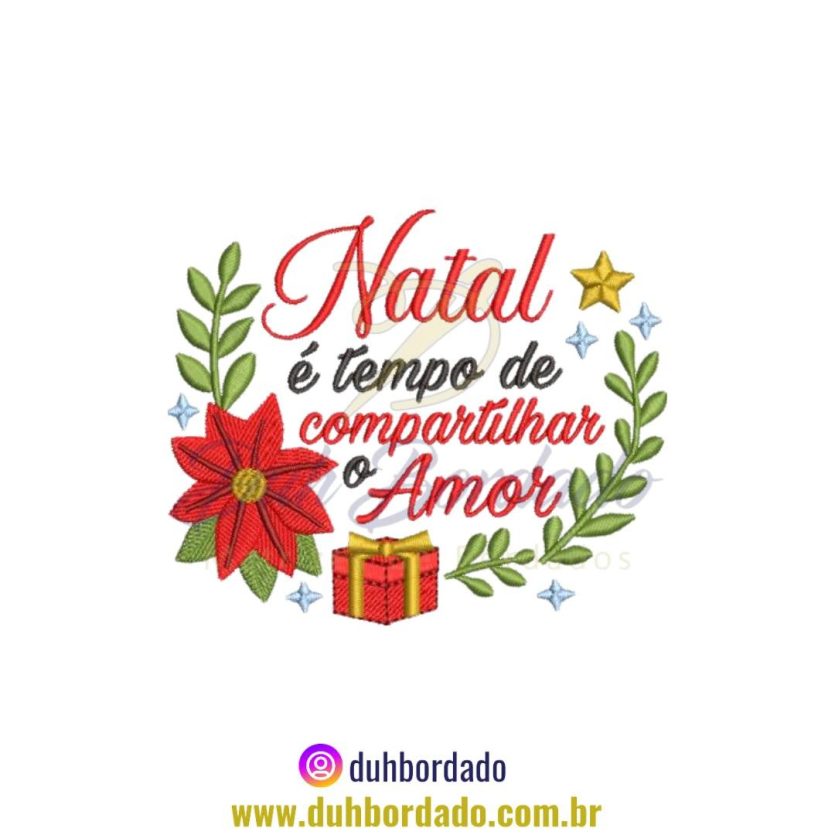 Matriz de Bordado Frase Natal