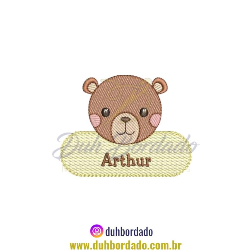 Matriz de Bordado de Nome Urso