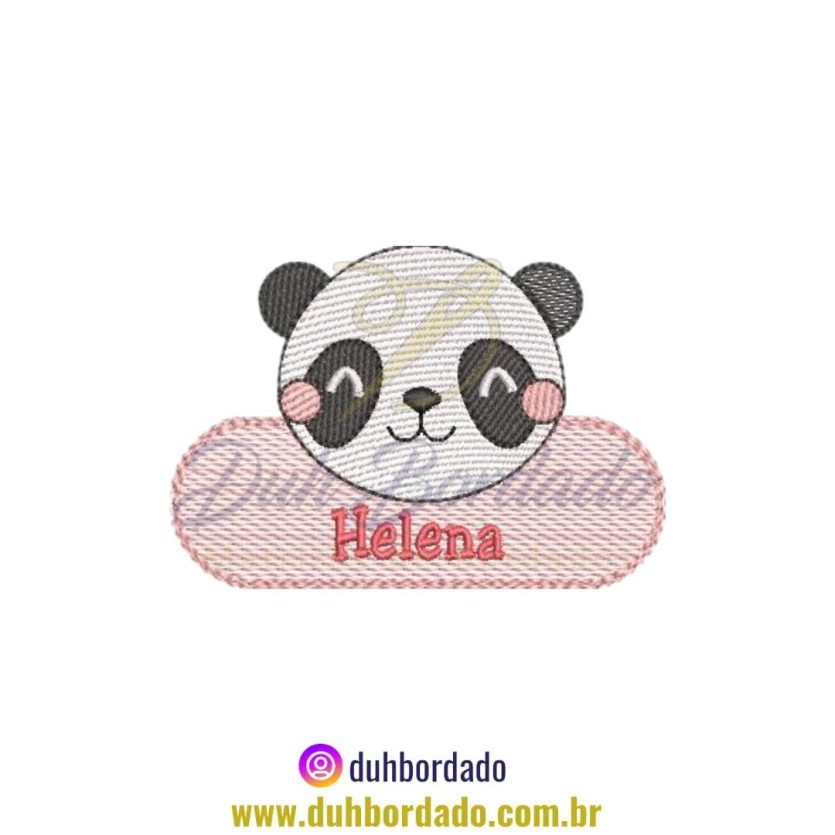 Matriz de Bordado de Nome Panda