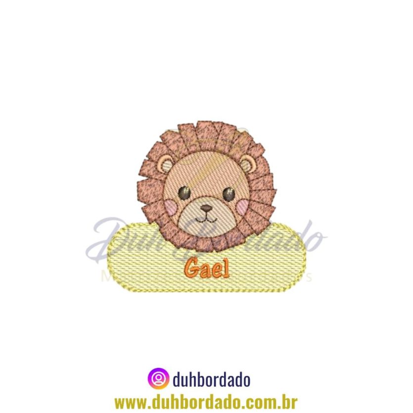 Matriz de Bordado de Nome Leão