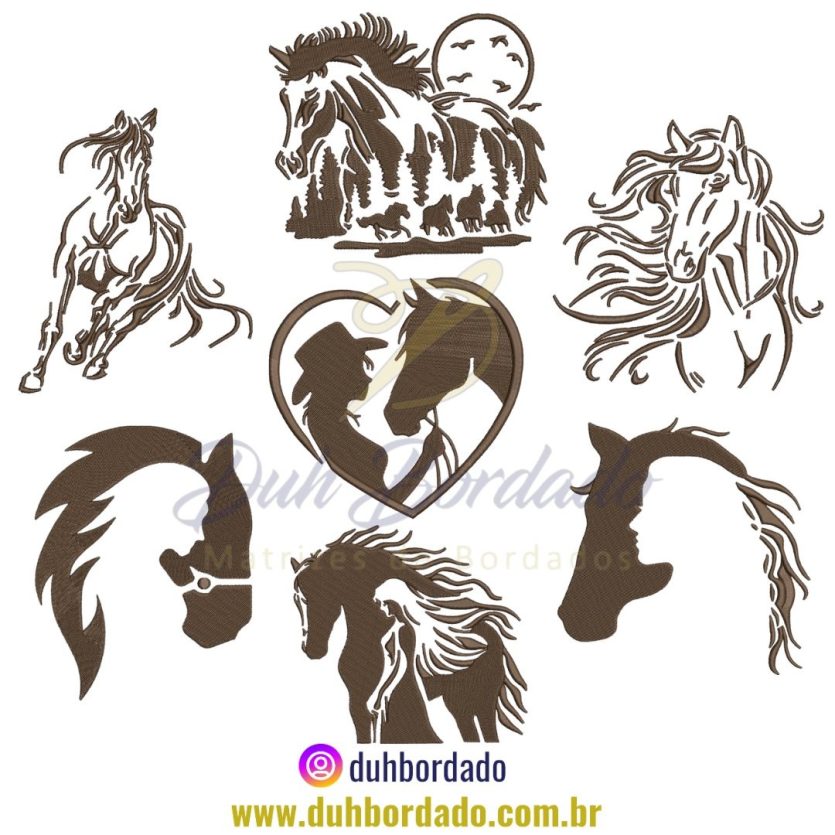 Coleção Matrizes de Bordados de Cavalos
