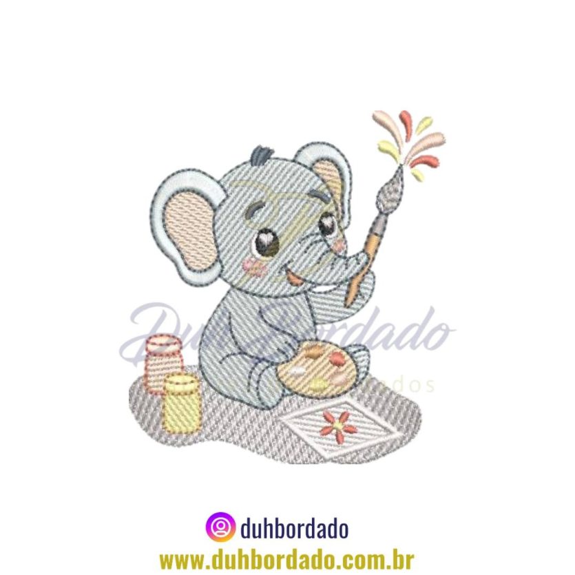 Matriz de Bordado de Elefante